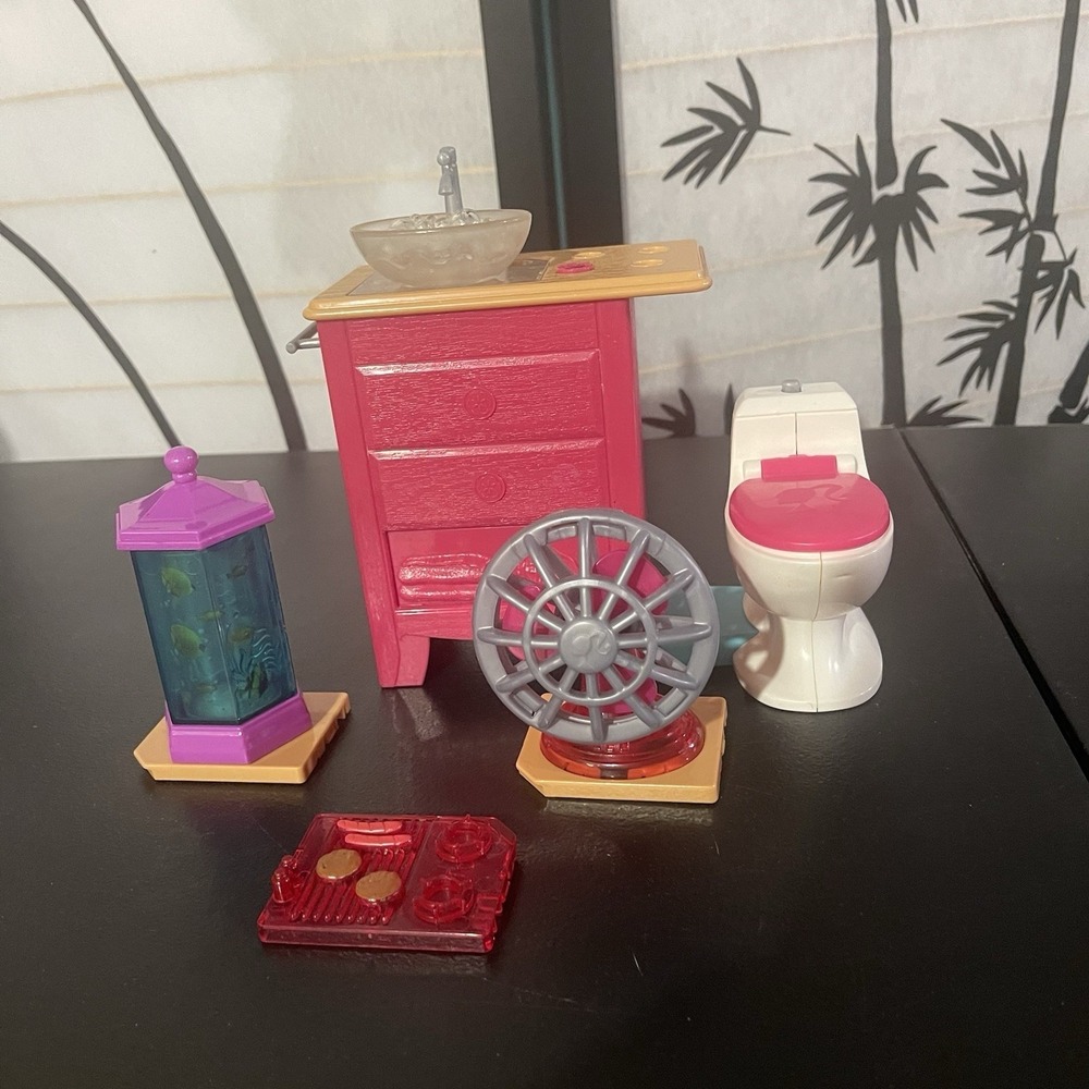 Barbie Dreamhouse Townhouse CJR47 Electronic Aquarium Fan Toilet Stove Base
